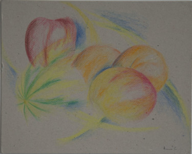 Peinture intitulée "Fruits" par Anne B, Œuvre d'art originale