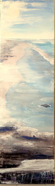 Peinture intitulée "Soleil Glénan, maré…" par Anne Bidaut, Œuvre d'art originale, Acrylique Monté sur Châssis en bois