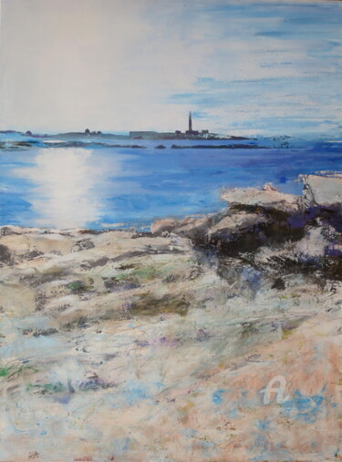 Painting titled "Ile de Sein - Série…" by Anne Bidaut, Original Artwork, Acrylic Mounted on Wood Stretcher frame