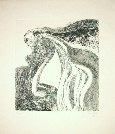 Εκτυπώσεις & Χαρακτικά με τίτλο "gestation 3" από Anne Bidaut, Αυθεντικά έργα τέχνης, Etching Τοποθετήθηκε στο Χαρτόνι