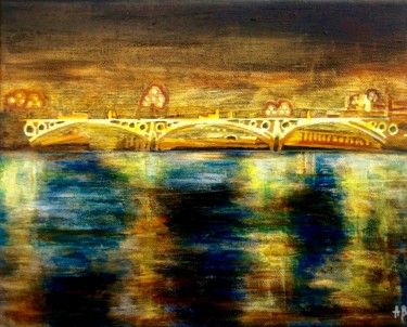 Painting titled "Les trois arches" by Anne Brigaud, Original Artwork