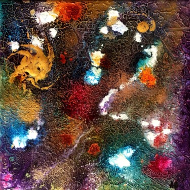 Peinture intitulée "Galaxie éclatée" par Anne Brigaud, Œuvre d'art originale