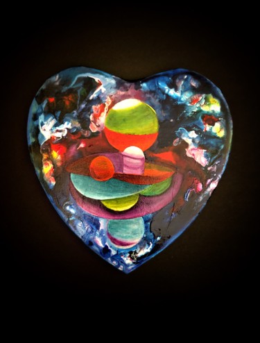 Peinture intitulée "Échafaudage du cœur" par Anne Brigaud, Œuvre d'art originale