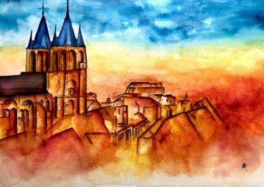 Painting titled "Blois" by Anne Brigaud, Original Artwork