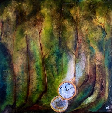 Painting titled "Temps détraqué #7" by Anne Brigaud, Original Artwork, Acrylic