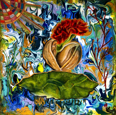 Peinture intitulée "Salade composée" par Anne Brigaud, Œuvre d'art originale, Acrylique