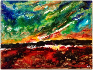 Peinture intitulée "Quand le ciel était…" par Anne Brigaud, Œuvre d'art originale
