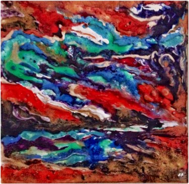 Painting titled "La mer est rouge qu…" by Anne Brigaud, Original Artwork