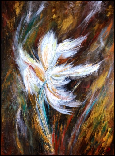 Peinture intitulée "Plume" par Anne Brigaud, Œuvre d'art originale