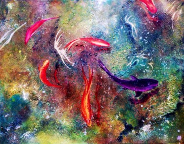 Peinture intitulée "Los pescados" par Anne Brigaud, Œuvre d'art originale
