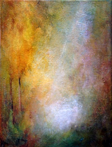 Peinture intitulée "La clairière aux ar…" par Anne Brigaud, Œuvre d'art originale