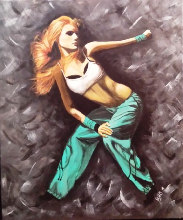Painting titled "Hip-Hop" by Anne Brunello, Original Artwork, Acrylic