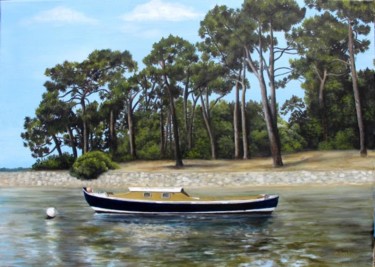 Pintura intitulada "Bassin d'Arcachon "…" por Anne Burdin, Obras de arte originais, Óleo