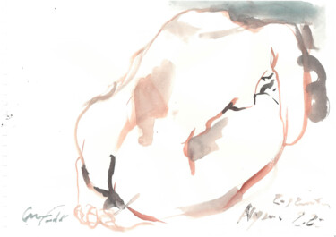 Drawing titled "Étude pour Vénus - 1" by Anne Cardot, Original Artwork, Watercolor