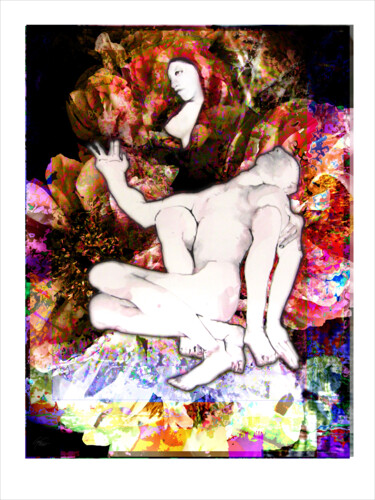Arte digitale intitolato "Pietà au jardin d'E…" da Anne Cardot, Opera d'arte originale, Lavoro digitale 2D