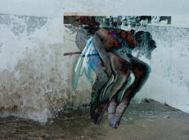 Digitale Kunst getiteld "La mer - 3 2022" door Anne Cardot, Origineel Kunstwerk, 2D Digital Work