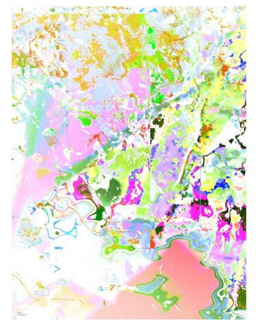 Arte digital titulada "Jardin printemps" por Anne Cardot, Obra de arte original, Trabajo Digital 2D