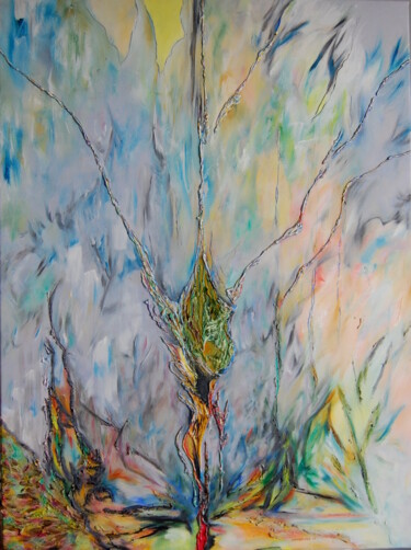 Pintura titulada "Maestro en automne" por Anne Charbonnier, Obra de arte original, Acrílico Montado en Bastidor de camilla d…
