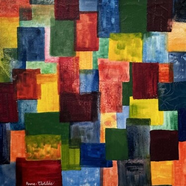 Peinture intitulée "Union des couleurs" par Anne-Clotilde, Œuvre d'art originale, Pigments