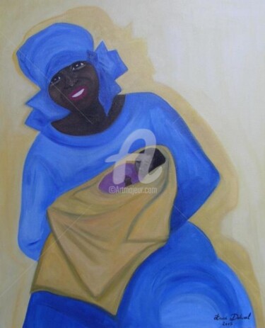 Pintura titulada "maternité 1" por Anne Dahirel, Obra de arte original
