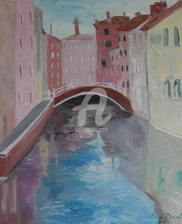 Painting titled "venise" by Anne Dahirel, Original Artwork