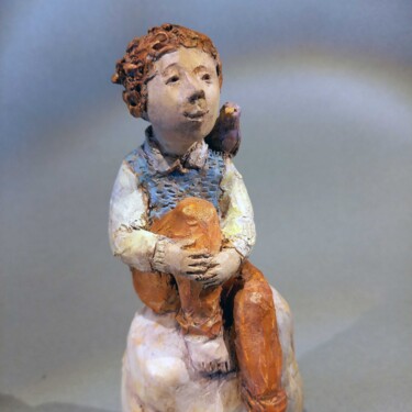 Sculpture titled "De bonne humeur sur…" by Anne Daucourt, Original Artwork, Ceramics