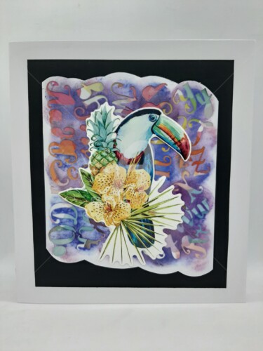 Collages intitulée "Je suis toucan de t…" par Anne D'Orion, Œuvre d'art originale, Collages
