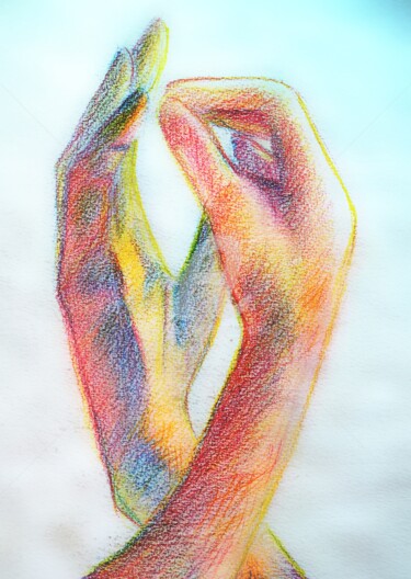 Drawing titled "Tu danses ?" by Anne D'Orion, Original Artwork, Pencil
