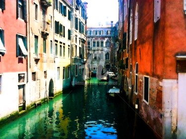 Photographie intitulée "Je repeins Venise" par Anne D'Orion, Œuvre d'art originale