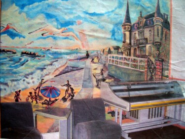 Pittura intitolato "Fresque murale, Asn…" da Anne D'Orion, Opera d'arte originale, Acrilico