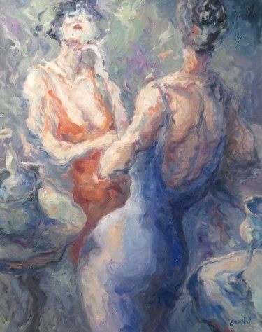 Painting titled "Avant la danse" by Philippe Guerry, Original Artwork, Oil