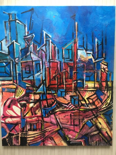 Painting titled "Chaos" by Anne Emmanuelle Debre, Original Artwork, Acrylic