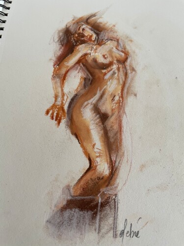 Рисунок под названием "Socle 2" - Anne Emmanuelle Debre, Подлинное произведение искусства, Пастель