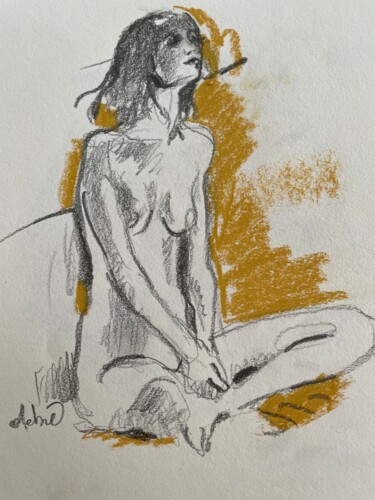Рисунок под названием "Esquisse 3" - Anne Emmanuelle Debre, Подлинное произведение искусства, Пастель