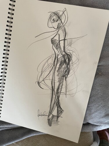 Drawing titled "Esquisse 9" by Anne Emmanuelle Debre, Original Artwork, Pastel