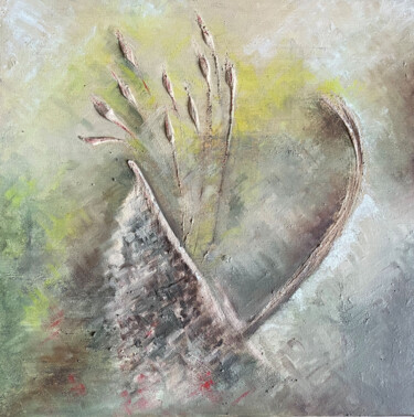 Painting titled "Panier champêtre" by Anne Fioux, Original Artwork, Oil