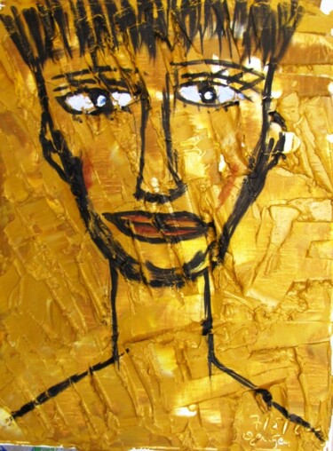 제목이 "Visage buriné"인 미술작품 Anne Geritzen로, 원작, 기름