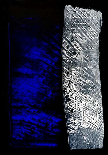 Peinture intitulée "WHITE & BLUE SKIN 3" par Anne Girault Bardaud, Œuvre d'art originale, Acrylique