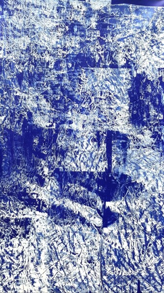 Pintura titulada "SEA SKIN BLUE" por Anne Girault Bardaud, Obra de arte original, Acrílico