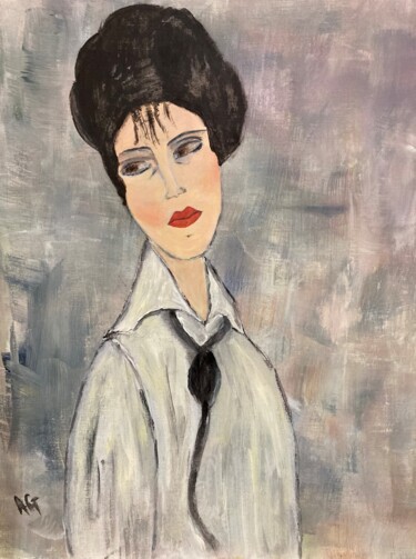 Painting titled "Femme Inspiration M…" by Anne Gobin, Original Artwork, Acrylic
