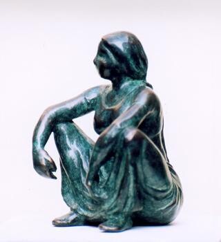 Sculpture intitulée "L'indienne" par Anne Gomez-Bruguière, Œuvre d'art originale