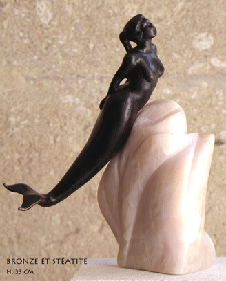 Скульптура под названием "Néréïde" - Anne Gomez-Bruguière, Подлинное произведение искусства, Бронза
