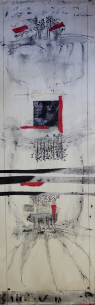 Textile Art titled "Végétal 1" by Anne Guerrant, Original Artwork, Thread