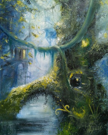 Картина под названием "Le Bayou" - Anne Hamelin, Подлинное произведение искусства, Масло