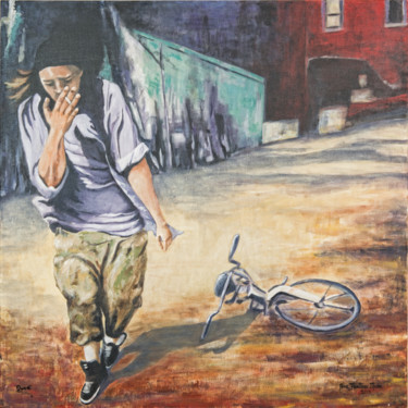 Painting titled "Teenage Wasteland" by Anne Heather Moore, Original Artwork, Oil