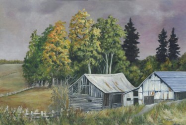 Painting titled "A farm on Huntmar,…" by Anne Heather Moore, Original Artwork, Oil