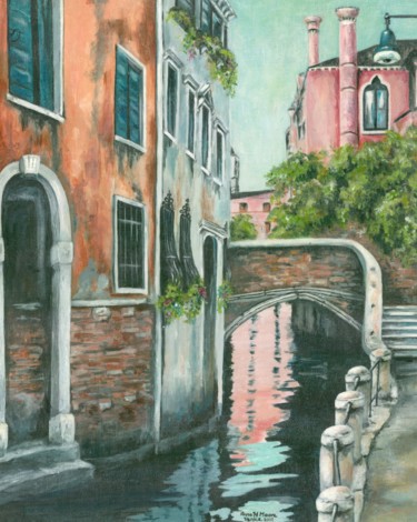 Painting titled "Venice" by Anne Heather Moore, Original Artwork, Oil