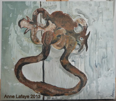Peinture intitulée "vieille poignée" par Anne Lafaye, Œuvre d'art originale, Huile