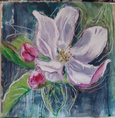 Peinture intitulée "Fleur de pommier" par Anne Lafaye, Œuvre d'art originale, Acrylique