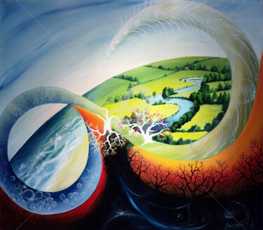 Peinture intitulée "Terre" par Anne Lakarav, Œuvre d'art originale
